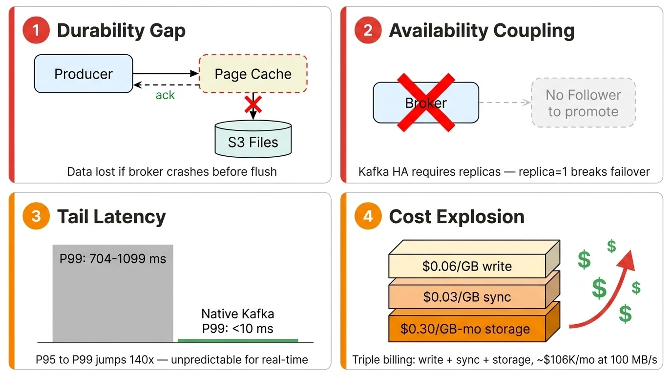 Kafka on S3 Files 的挑战